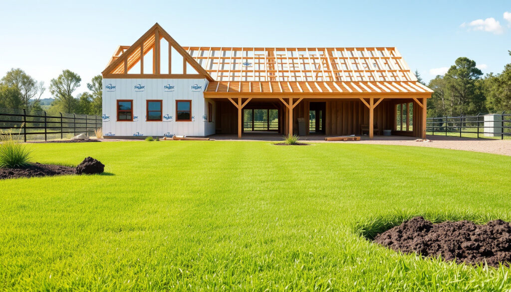 Laying the Groundwork: Our Journey to a Lush Lawn at Westberrie Acres During Barndominium Construction